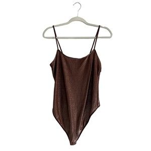 NEW Skims Sparkle Shimmer Body Suit Cocoa Size XL